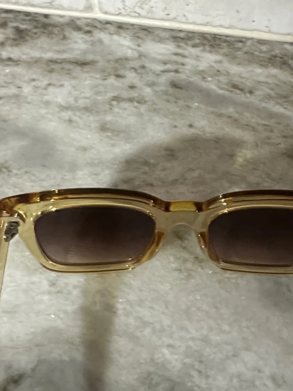 Crystal Finish Square Sunglasses